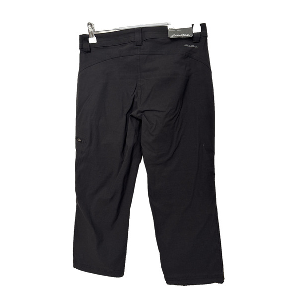 Eddie Bauer Womens 2 Black Slightly Curvy Hiking Capri Pants Outdoors Athleisure - Picture 3 of 9
